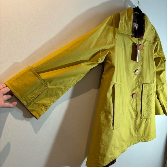 SISSY ME Sz L Coat Jacket Art to Wear Embroidered Back Detail Western Lining NEW - Picture 7 of 15